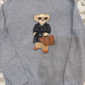 Gray Sweater with Stylish Bear is NOT Ralph Lauren